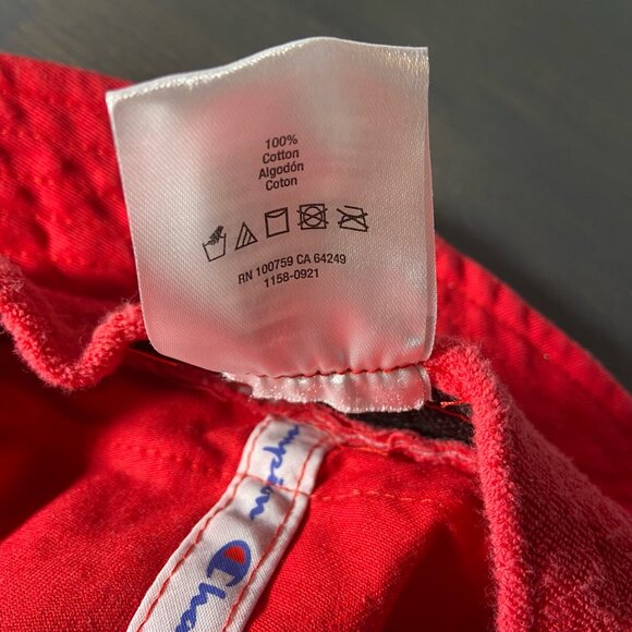 Champion Red Bucket Hat – Unisex – 100% Cotton – OSFA - Picture 5 of 7